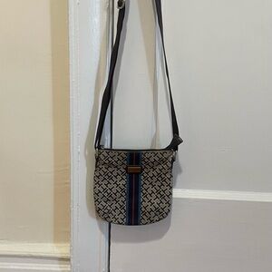Tommy Hilfiger Gray and Blue Crossbody Bag